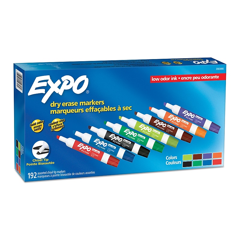 Expo Dry Erase Markers, Chisel Tip, Assorted, 192/Pack (2003995) image 1