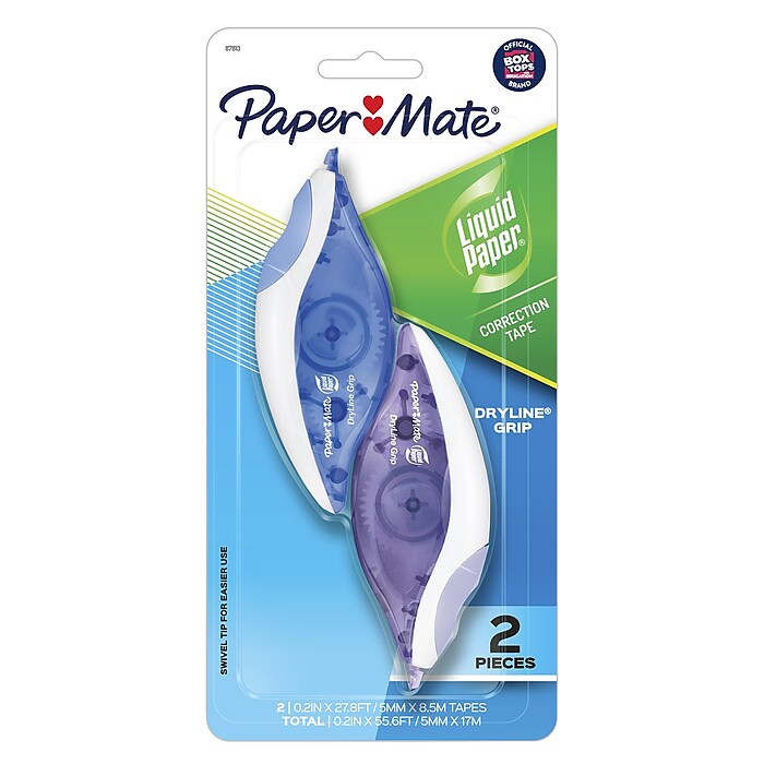 DryLine Grip Correction Tape, Recycled Dispenser, Green