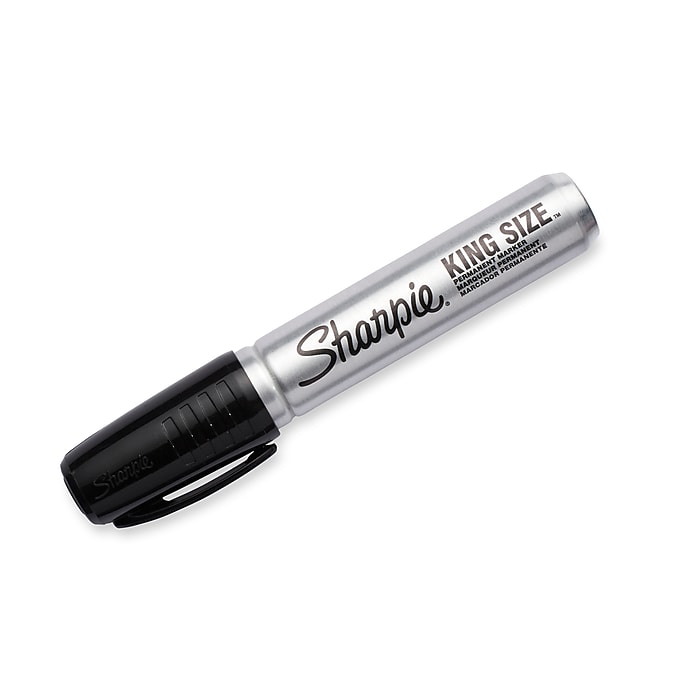 Sharpie King Size Tank Permanent Marker, Chisel Tip, Black, 12