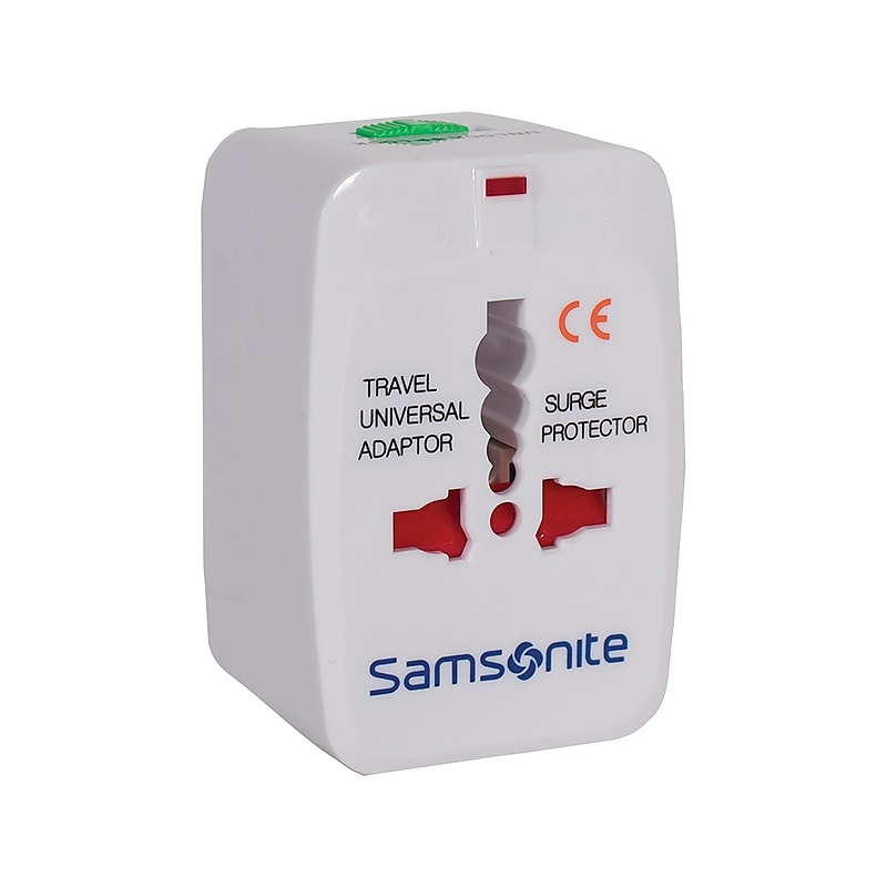 Samsonite 1-Outlet In Wall Adapter, White (91835-1908) image 1