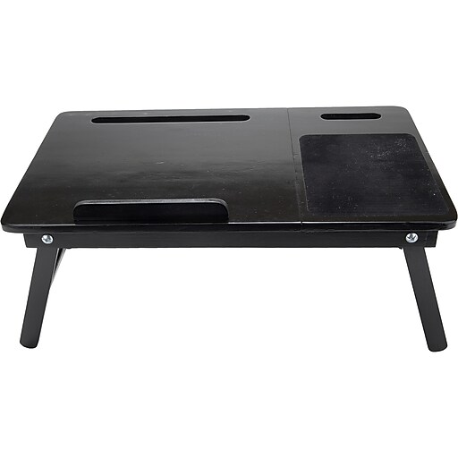 Mind Reader 21.13" x 13.5" Bamboo Lap Desk, Black (BEDTRYHLBLK) at Staples