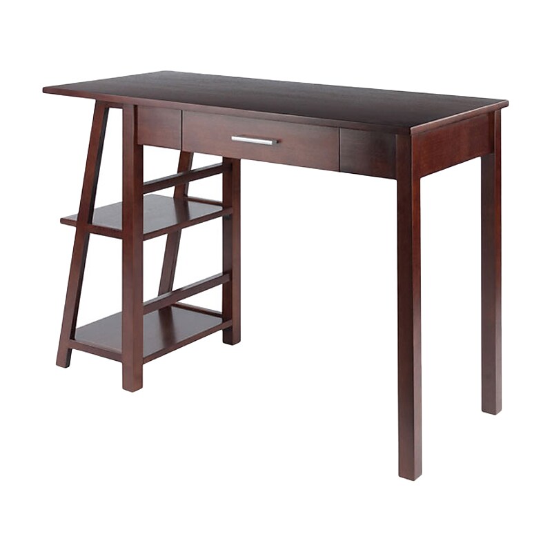 Winsome Aldric 44" Wood Rectangular Writing Desk, Walnut (94632) image 1