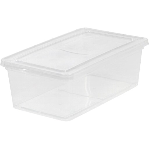 Basicwise 5.36 Gal. Large Clear Storage Container With Lid and