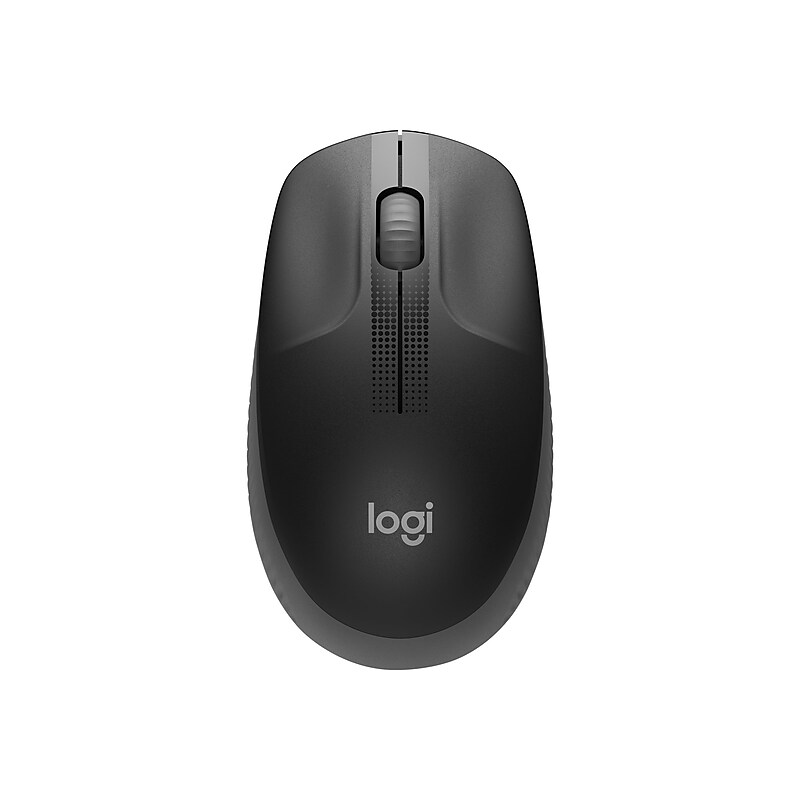 Logitech M190 Wireless Optical USB Mouse, Black/Gray (910-005901) image 1
