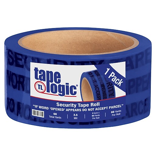 Tape Logic 2" x 60 yds. x 2.5 mil Secure Tape, Blue, 1/Pk Staples