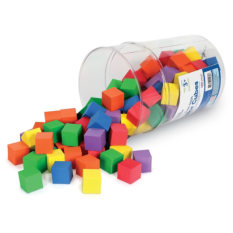 Learning Resources Hands-On Soft Color Cubes, 102/Set (LER6334) image 1