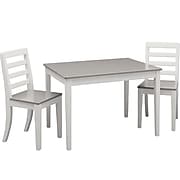 Delta Children Gateway 3-Piece Rectangular Activity Table Set, Bianca/Gray (530300-166)