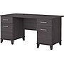 Bush Furniture Somerset 60"W Office Desk with Drawers, Storm Gray (WC81528K)~#|#~sp103188763_sc7