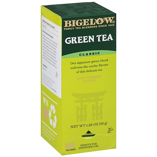 Bigelow Classic Green Tea Bags, 28/Box (RCB00388) Staples