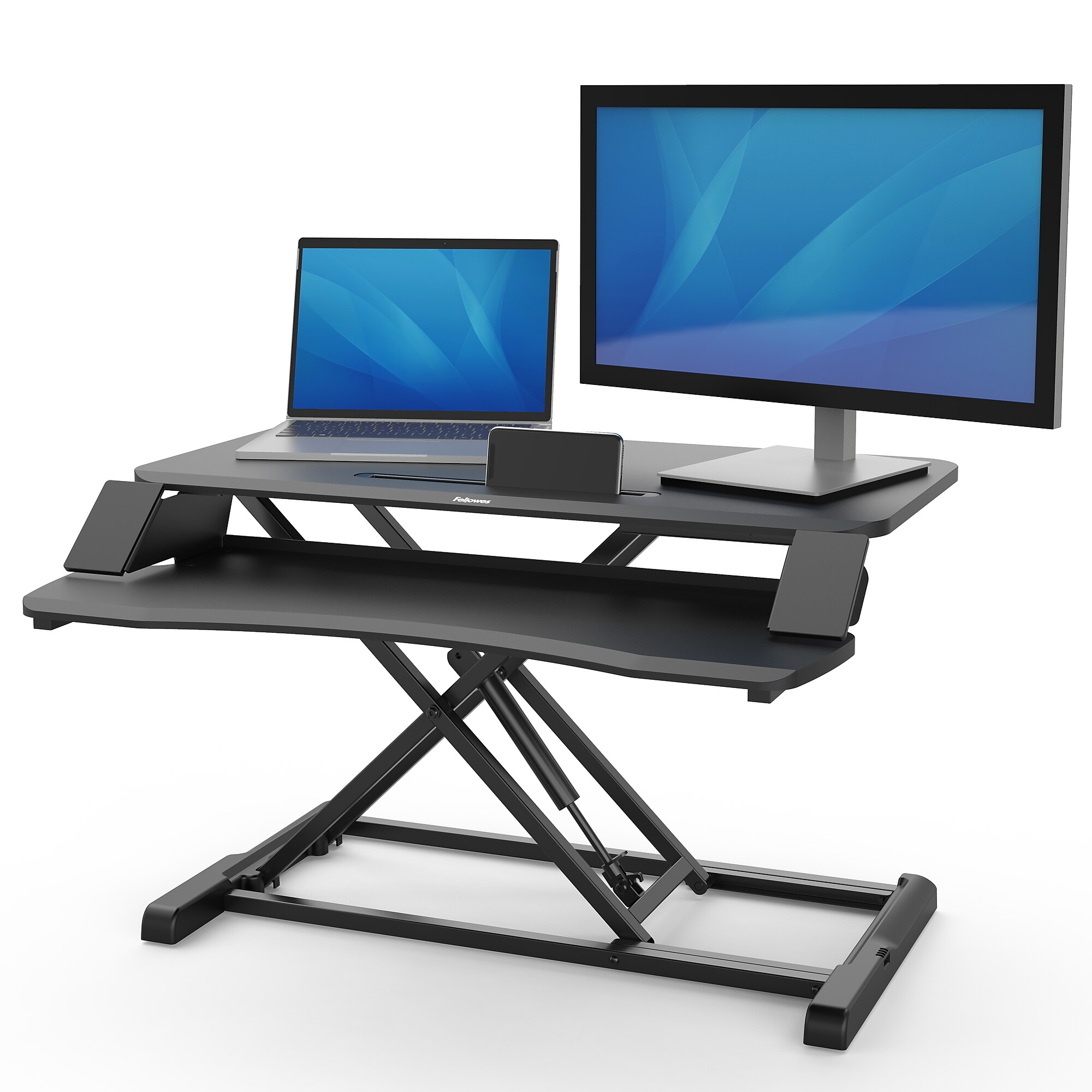 Fellowes Corsivo 32″W Manual Adjustable Standing Desk Converter, Black (8091001) Sansujyuku sansujyuku.com