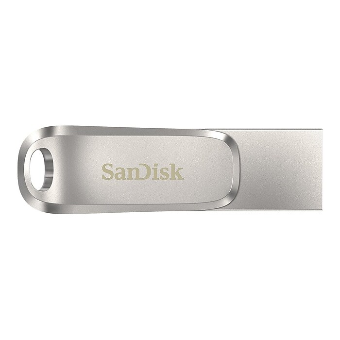 SanDisk Ultra Dual Luxe 64GB USB 3.1 Type-C Flash Drive, Silver