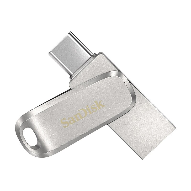 SanDisk Ultra Dual Luxe Dual 1TB USB 3.1 Flash Drive, Silver (SDDDC4-1T00-A46) image 1