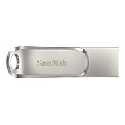SanDisk Ultra Dual Luxe 1TB USB 3.1 Gen 1 / USB-C Flash Drive, Silver (SDDDC4-1T00-A46)