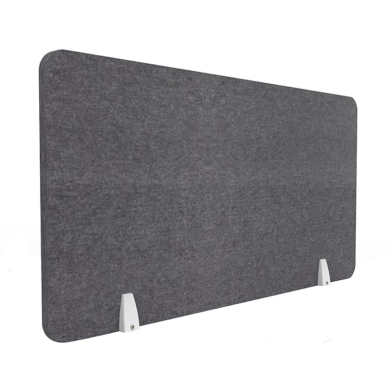 Lumeah Surface Mount Desk Screen, 23.5"H x 47"W Gray Polyester (LU.DS.48.24.1.G) image 1
