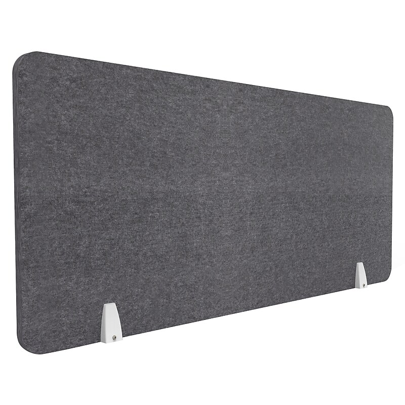 Lumeah Surface Mount Desk Screen, 23.5"H x 54.5"W Gray Polyester (LU.DS.55.24.1.G) image 1