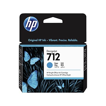 HP 712 Black Standard Yield Ink Cartridge, Prints Up to 100 Pages