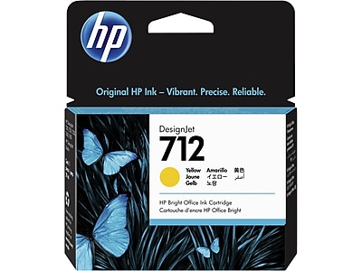 HP 712 Yellow Standard Yield Ink Cartridge, Prints Up to 100 Pages (3ED69A) Sansujyuku sansujyuku.com