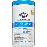 Clorox Healthcare® Bleach Germicidal Wipes, 70 Count Canister, (Pack of 6) (35309)