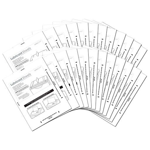 ShredCare Shredder Lubricant Sheet, 8.5" x 11", 24/Pack (SCLL24) at Staples