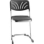 National Public Seating 18" 6600 Series Blow Molded Polypropylene Z-Stool with Backrest, Black, 3/Pack (6618B/3)~#|#~sp103784261_sc7