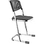 National Public Seating 18" 6600 Series Blow Molded Polypropylene Z-Stool with Backrest, Black, 3/Pack (6618B/3)~#|#~sp103784262_sc7