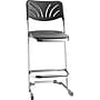 National Public Seating 24" 6600 Series Blow Molded Polypropylene Z-Stool with Backrest, Black, 3/Pack (6624B/3)~#|#~sp103784327_sc7