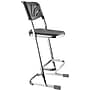 National Public Seating 24" 6600 Series Blow Molded Polypropylene Z-Stool with Backrest, Black, 3/Pack (6624B/3)~#|#~sp103784328_sc7