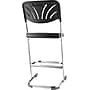 National Public Seating 24" 6600 Series Blow Molded Polypropylene Z-Stool with Backrest, Black, 3/Pack (6624B/3)~#|#~sp103784329_sc7