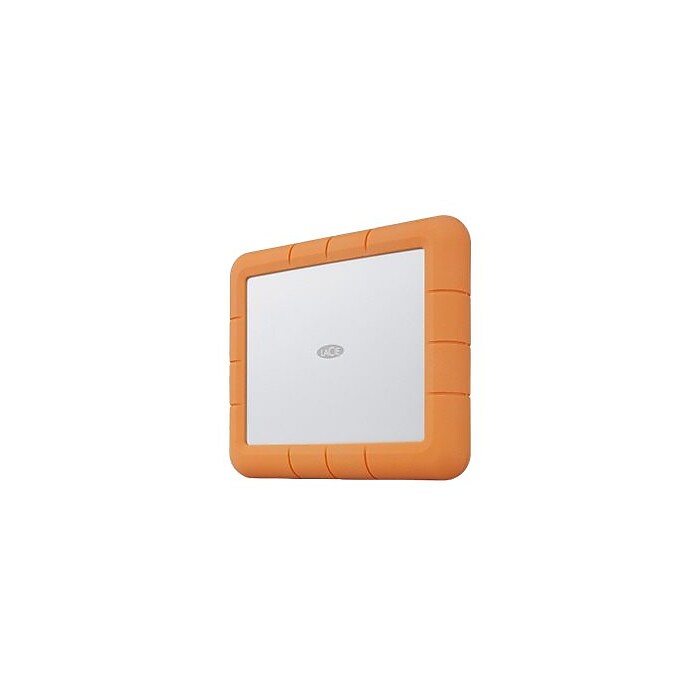 LaCie Rugged RAID Shuttle 4TB, External Hard Drive, Orange/Silver