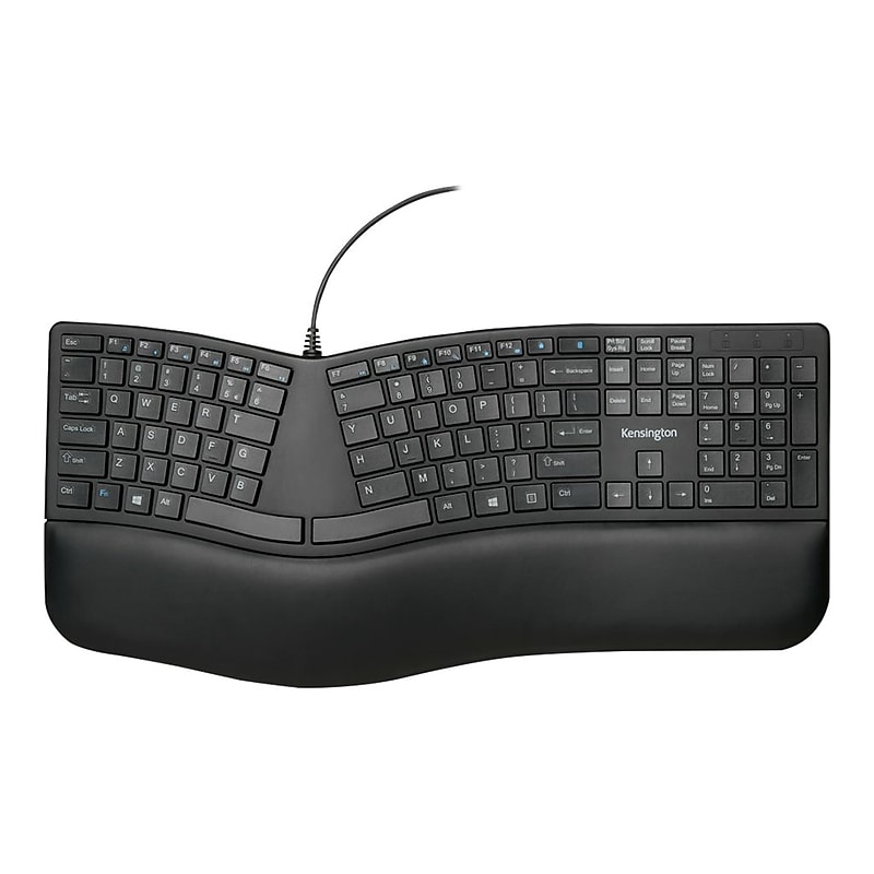 Kensington Pro Fit Ergo Wired Keyboard, Black (K75400US) image 1