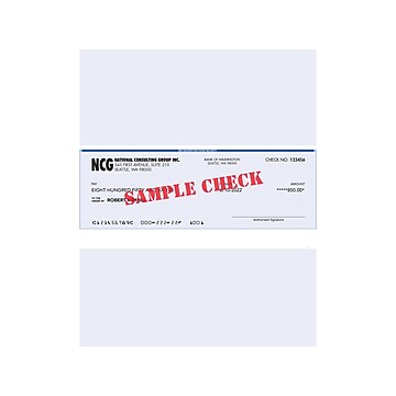 8-1/2 x 11 Bottom Check Cosco® Business Checks 074026 500 Count 