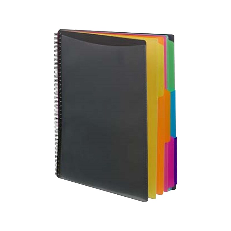 Smead Poly Project Letter Size Solid Cover Presentation Book, Gray/Bright Colors (89207) image 1