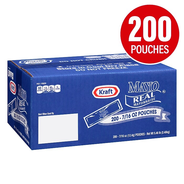 Kraft Mayonnaise, 0.44 oz., 200/Box (220-01118) | Staples