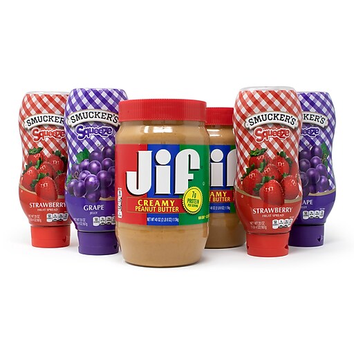 Smuckers Peanut Butter and Jelly Bundle, 6/Bundle (30700301) at Staples