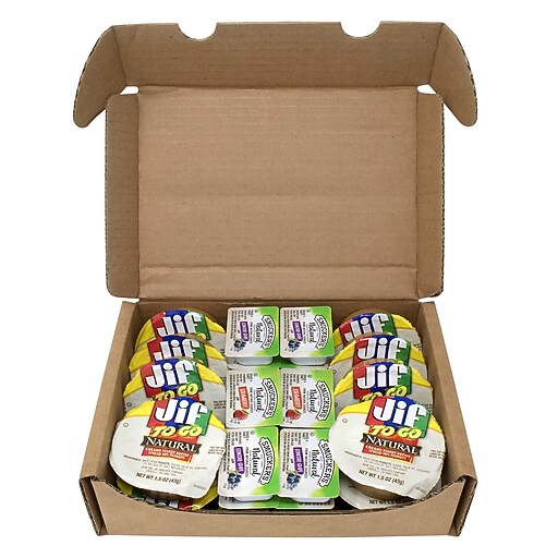 Smuckers Jam And Peanut Butter Single Serve Variety 30 Box Staples
