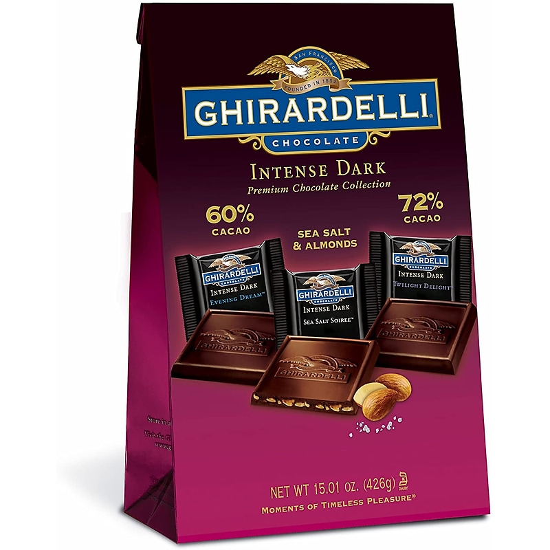 Ghirardelli Luxe Assorted Flavors Dark Chocolate Candy Bar, 15.01 oz. (220-01102) image 1