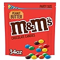 M&M's Party Size Peanut Butter Milk Chocolate Pieces, 34 oz. (MMM55085)