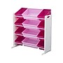 Delta Children Kids Toy Open Lid Storage Organizer with Bins, Bianca White/Light Pink/Dark Pink (TB83450GN-130)~#|#~sp104222163_sc7