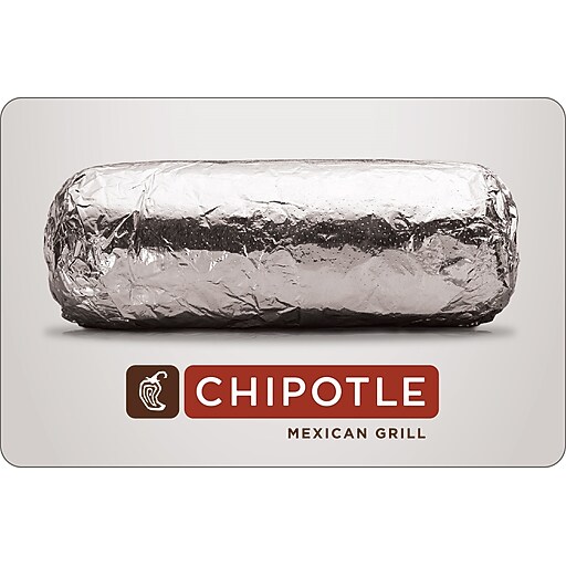 Chipotle Mexican Grill Gift Card 15 (Email Delivery) Staples