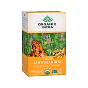 Organic India Decaf Tulsi Ashwagandha Tea Bags, 18/Box (801541514861)