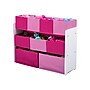 Delta Children Deluxe Multi-Bin Open Lid Toy Organizer with Storage Bins, Bianca White/Light Pink/Dark Pink (TB83413GN-130)~#|#~sp104402149_sc7