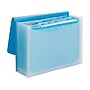 Smead Moisture Resistant Plastic Accordion File, 12-Pocket, Letter Size, Teal/Clear (70869)~#|#~sp104402190_sc7