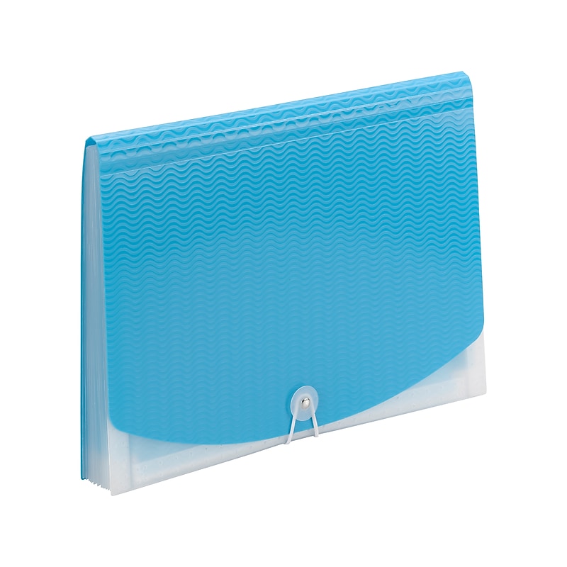 Smead Moisture Resistant Plastic Accordion File, 12-Pocket, Letter Size, Teal/Clear (70869) image 1