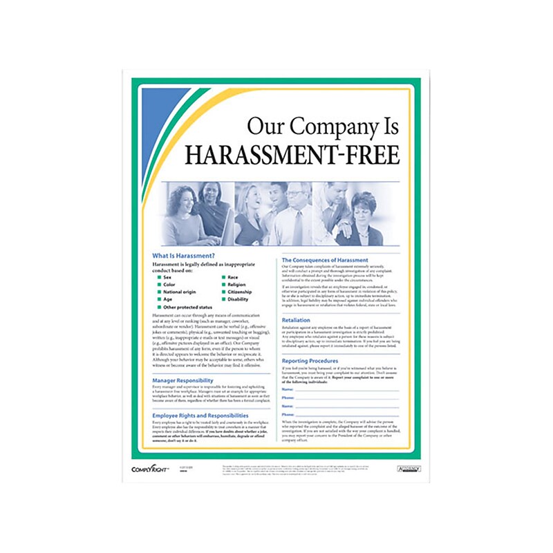 ComplyRight Harassment-Free Workplace Poster (Q0036) image 1