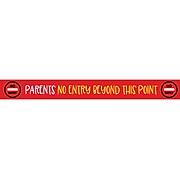 Seco Floor Decal Parents No Entry Beyond This Point, Vinyl, 1.97' x 0.2', Red (PNEBTPRE)