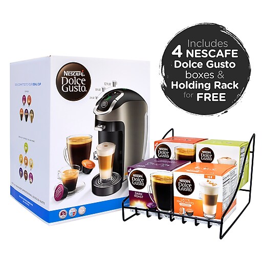 Nestle NESCAFE Dolce Gusto Esperta 2 with 4 Gusto Coffees & Rack Bundle