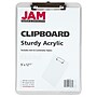 JAM Paper Plastic Clipboard, Letter Size, Clear, 12/Pack (340928126A)~#|#~sp104484311_sc7