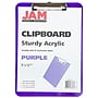 JAM Paper Plastic Clipboard, Letter Size, Translucent Purple (340926881)~#|#~sp104484336_sc7