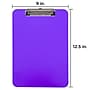 JAM Paper Plastic Clipboard, Letter Size, Translucent Purple (340926881)~#|#~sp104484338_sc7