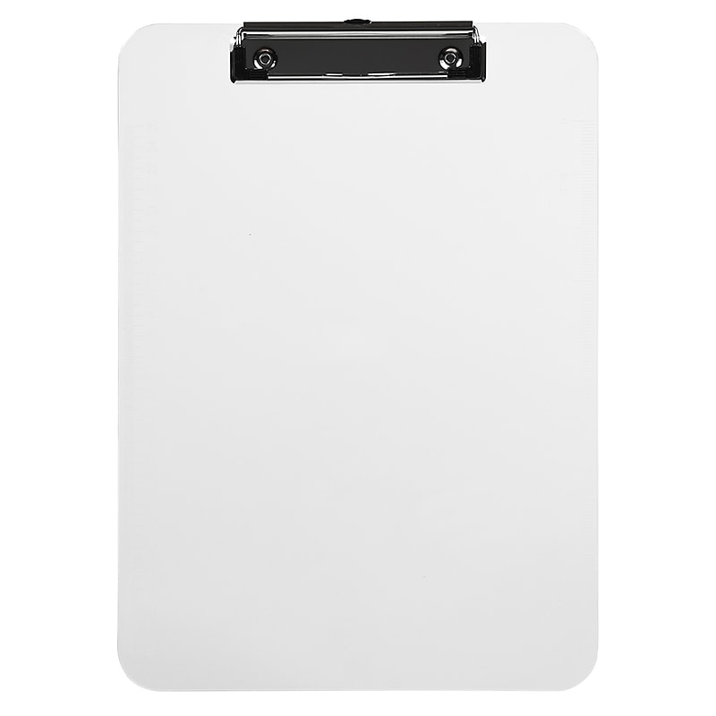 JAM Paper Plastic Clipboard, Letter Size, Clear, 12/Pack (340928126A) image 1